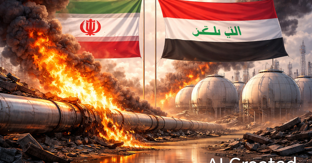 इरानी ग्यास पूर्वाधारमा आक्रमण हुँदा इराकमा ग्यास आपूर्ति ठप्प