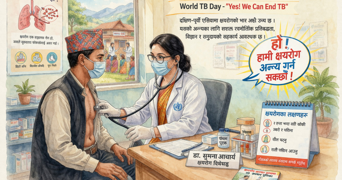 दक्षिण–पूर्वी एसियामा क्षयरोगको भार उच्च, अन्त्य गर्न संयुक्त प्रयासको आह्वान