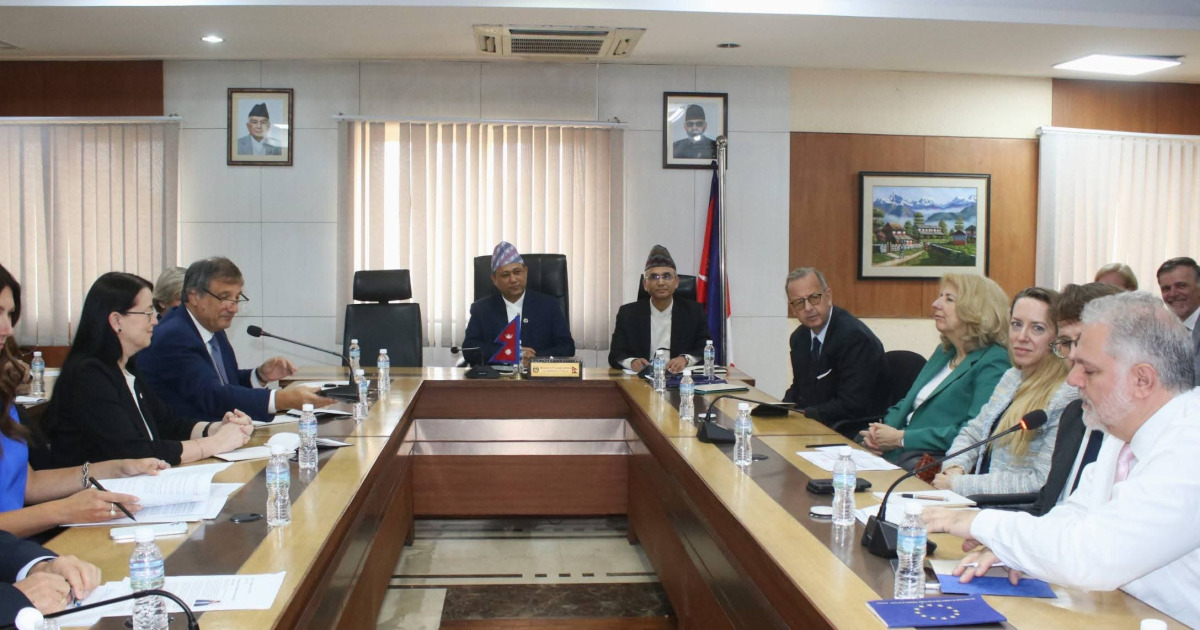 ईयू सदस्य राष्ट्रका राजदूतद्वारा परराष्ट्रमन्त्री खनालसँग भेट, लगानी र सहकार्य विस्तारमा जोड